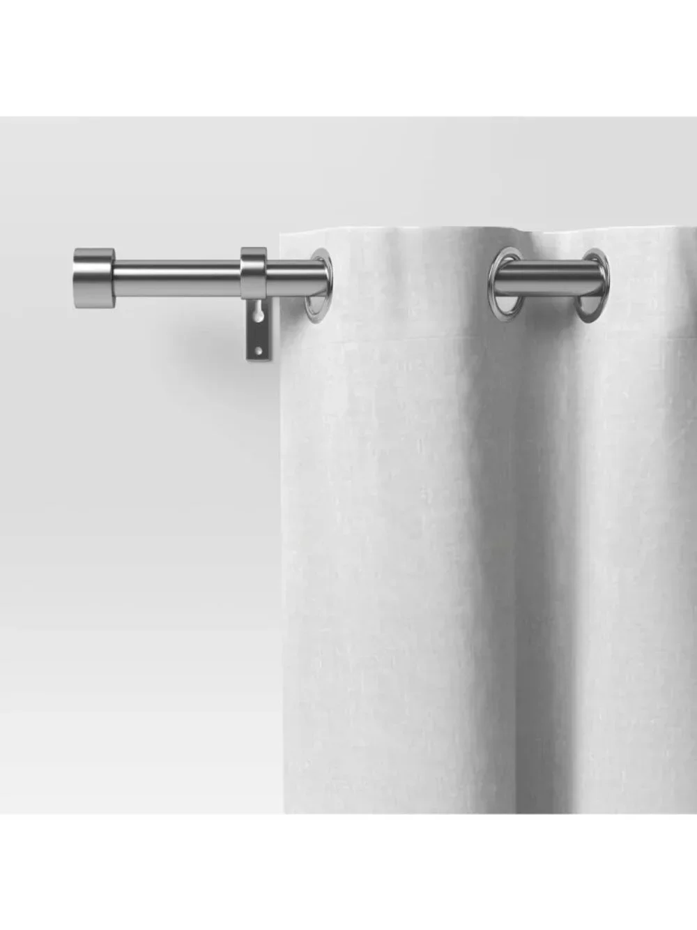 Threshold Dauntless Brushed Nickel Expandable Curtain Rod 36